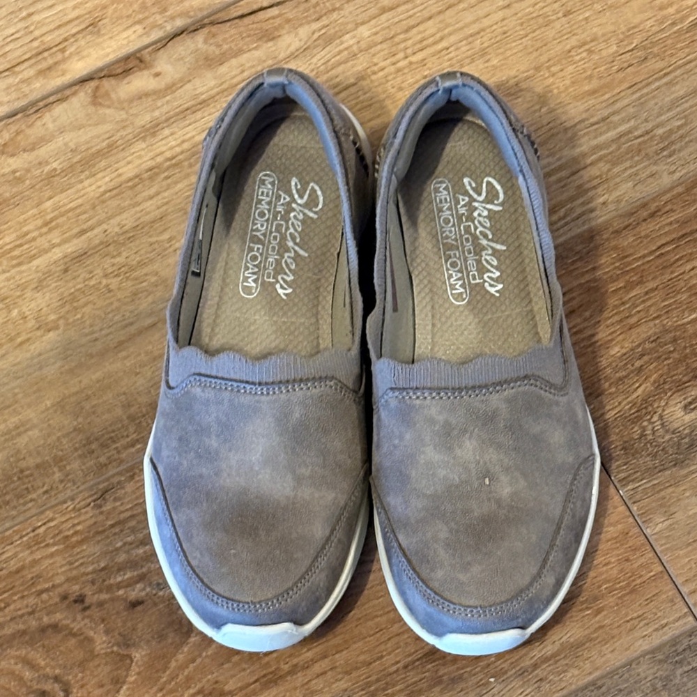 Skechers Charcoal Slip-On Loafers